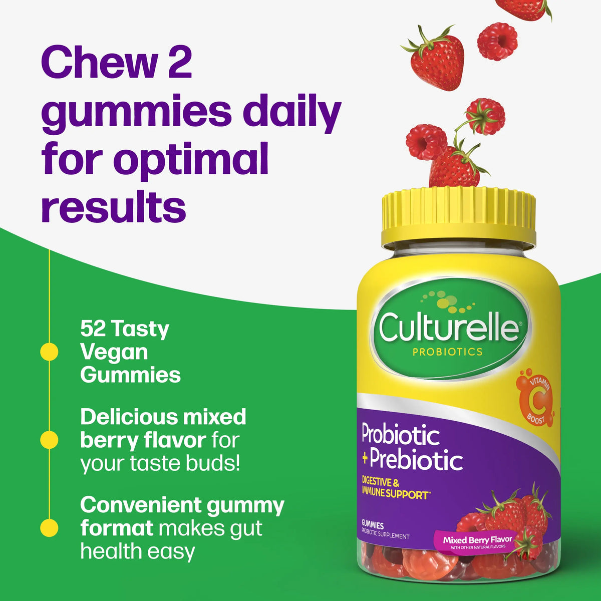 Culturelle® Probiotic + Prebiotic Gummies