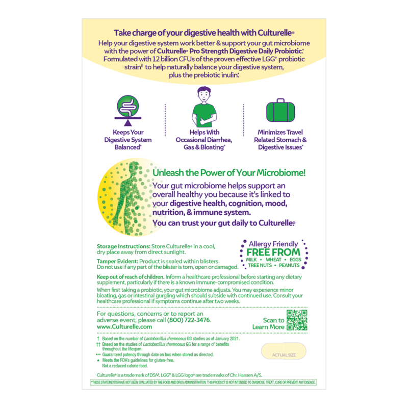 Culturelle® Digestive Pro Strength Daily Probiotic Capsules
